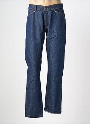 Jeans coupe droite fermeture zippée sous rabat boutonné taille normale bleu IRON AND RESIN homme
