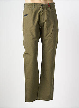 Pantalon chino stretch taille normale vert IRON AND RESIN homme