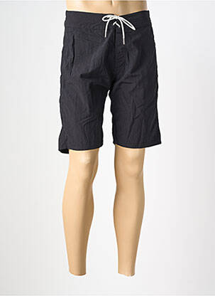 Short de bain effet matière satinée noir IRON AND RESIN homme