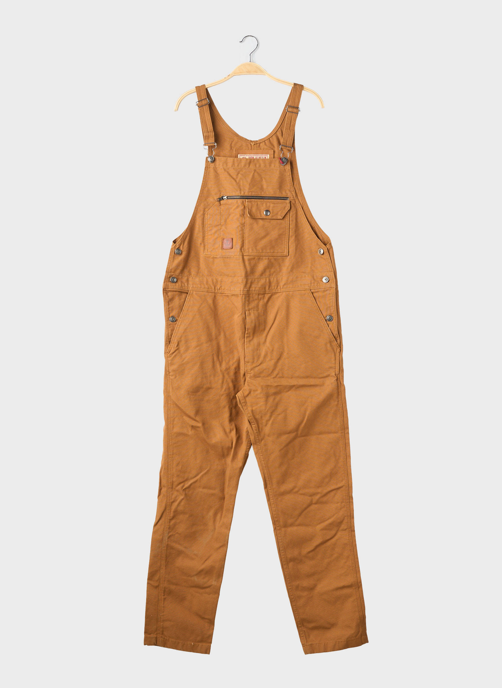 Salopette fines bretelles marron IRON AND RESIN homme