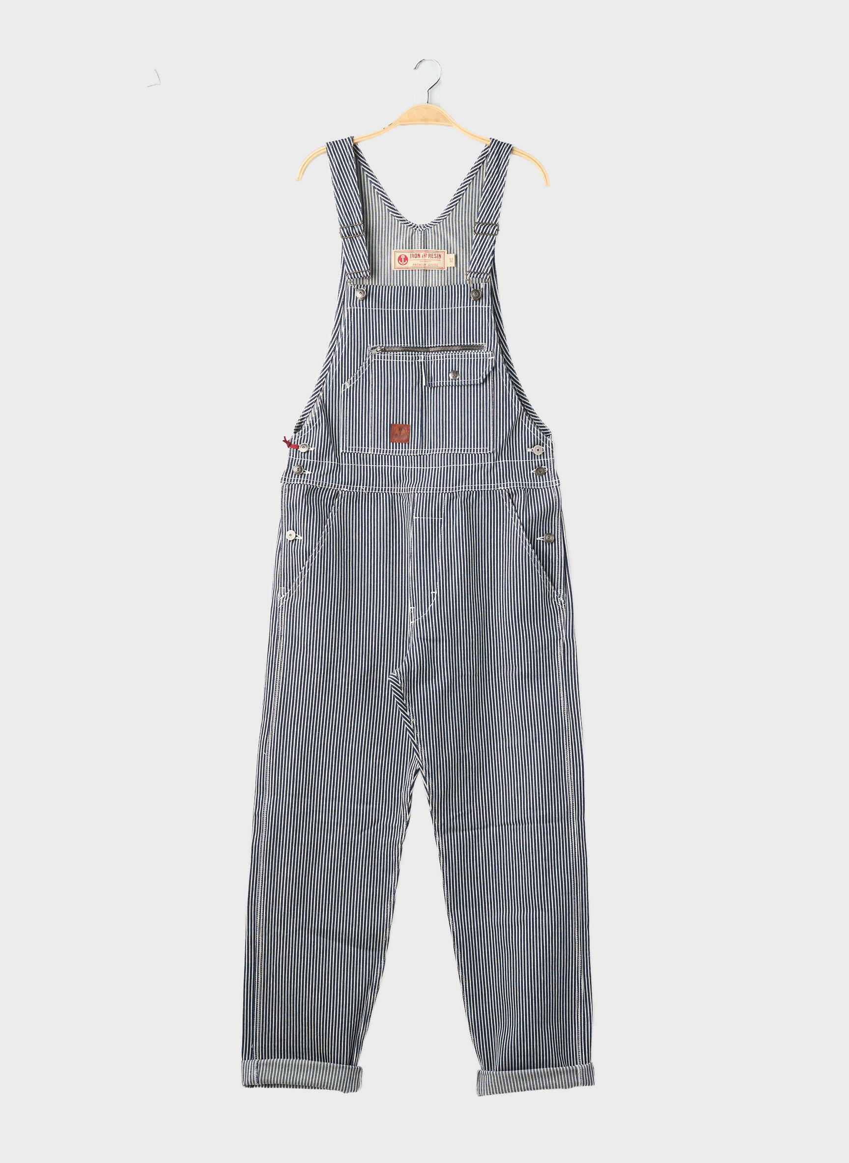 Salopette fines bretelles bleu IRON AND RESIN homme