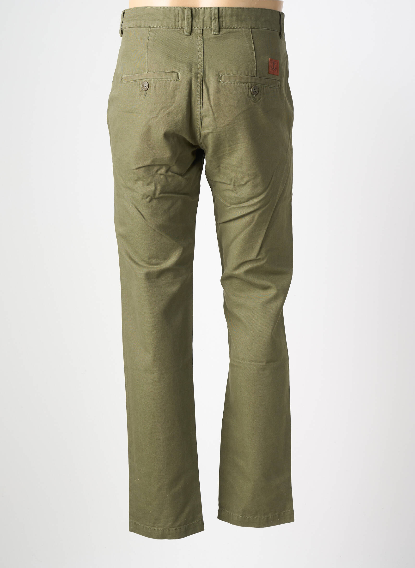 Pantalon chino stretch taille normale vert IRON AND RESIN homme