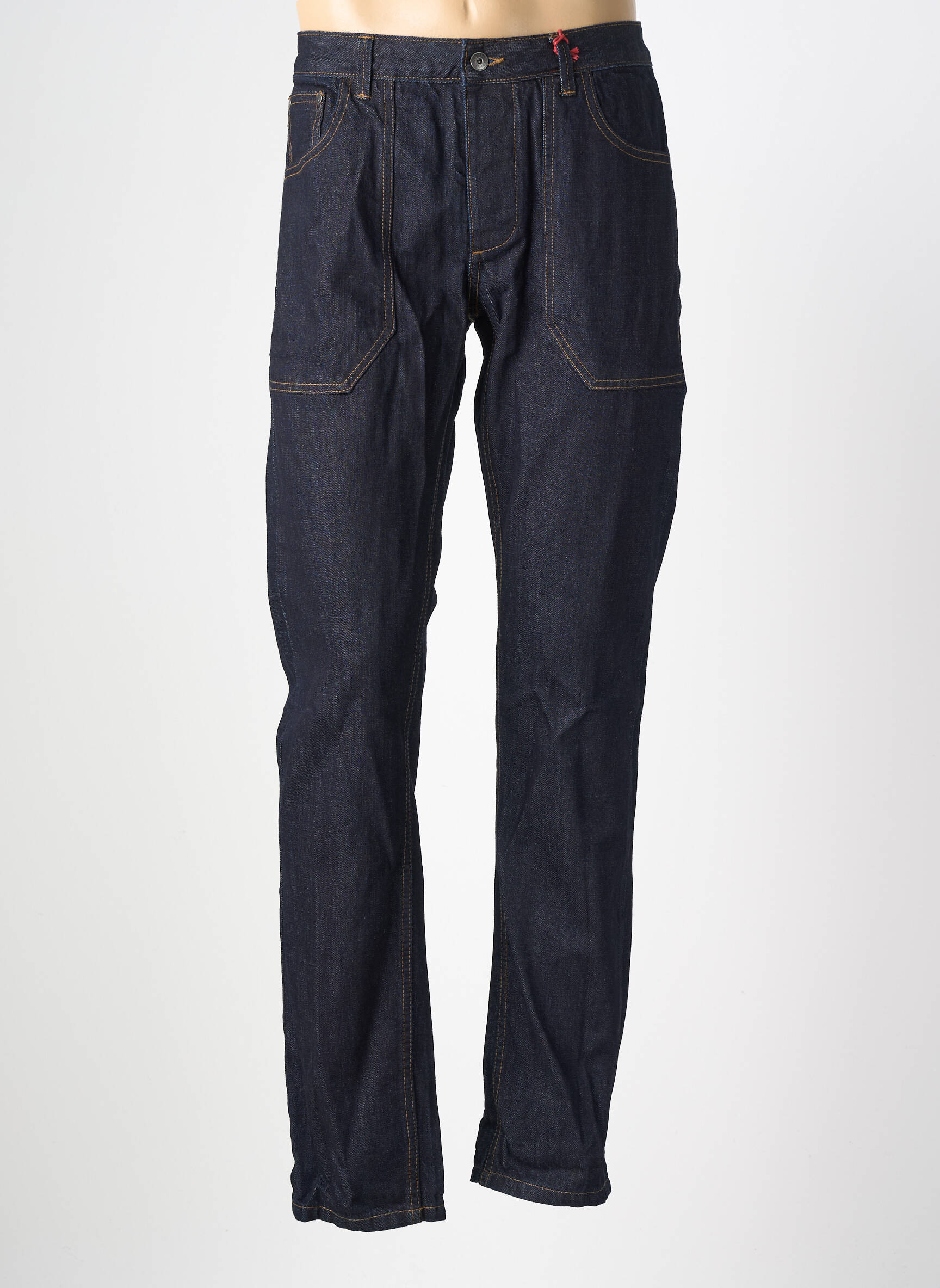 Jeans coupe slim fermeture boutonnée sur le devant taille normale bleu IRON AND RESIN homme