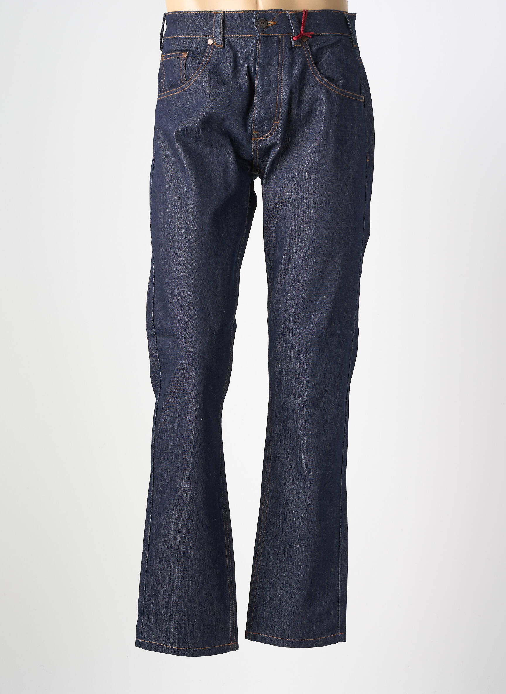 Jeans coupe slim fermeture boutonnée sur le devant taille normale bleu IRON AND RESIN homme