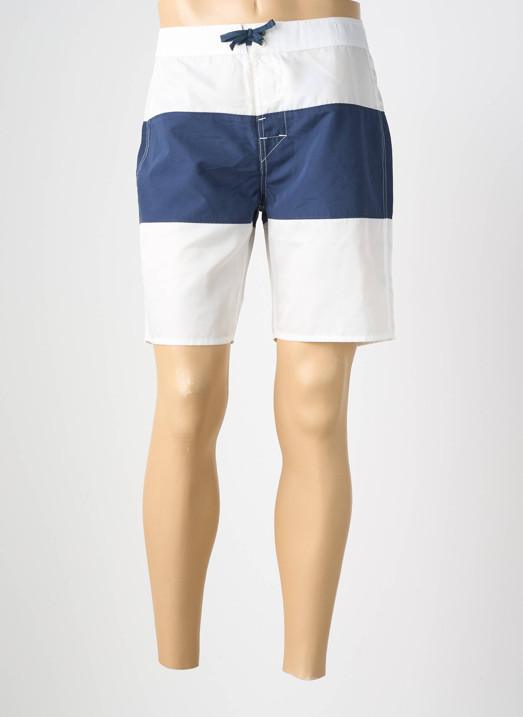 Short de bain effet matière satinée blanc IRON AND RESIN homme