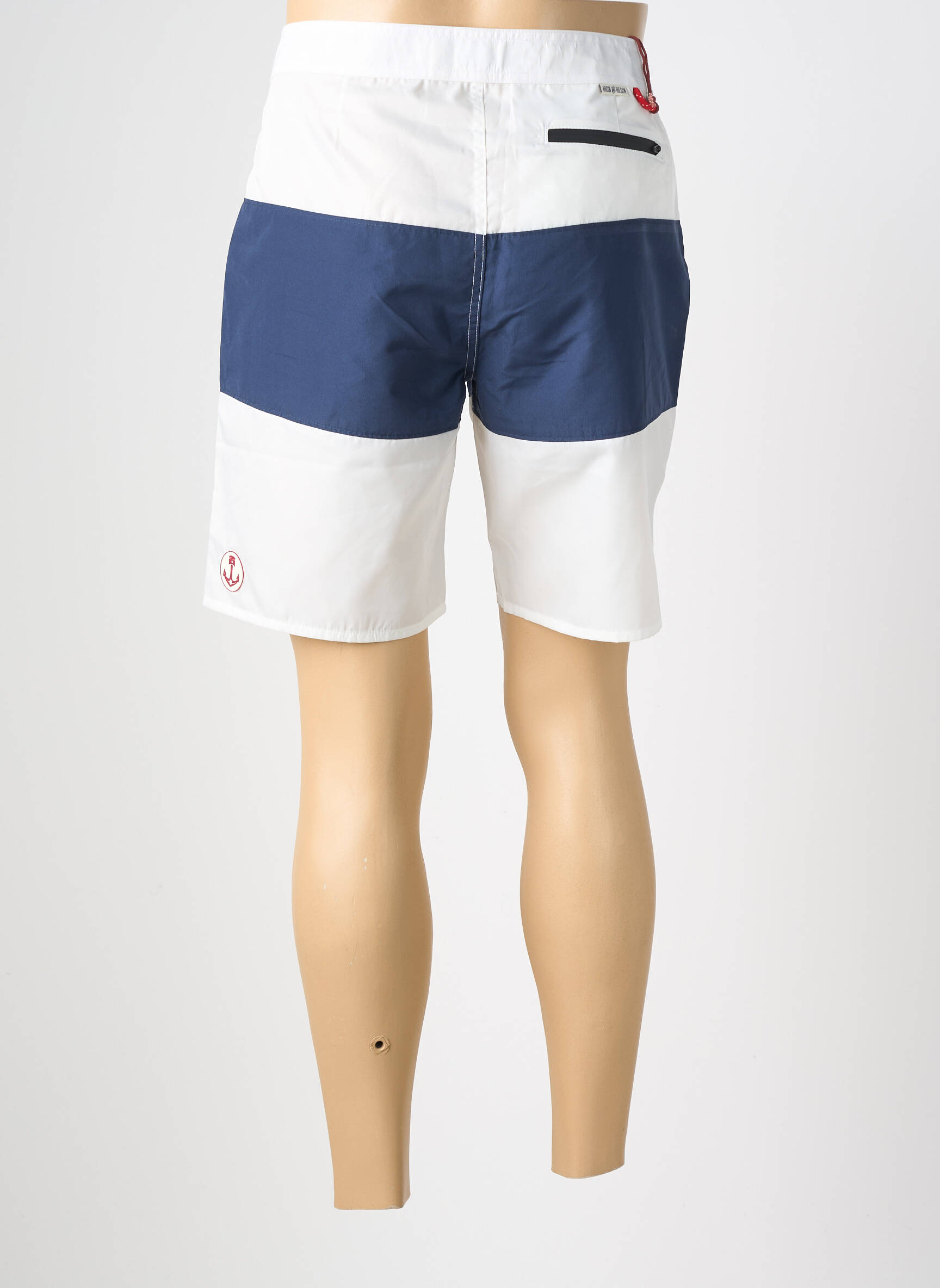 Short de bain effet matière satinée blanc IRON AND RESIN homme