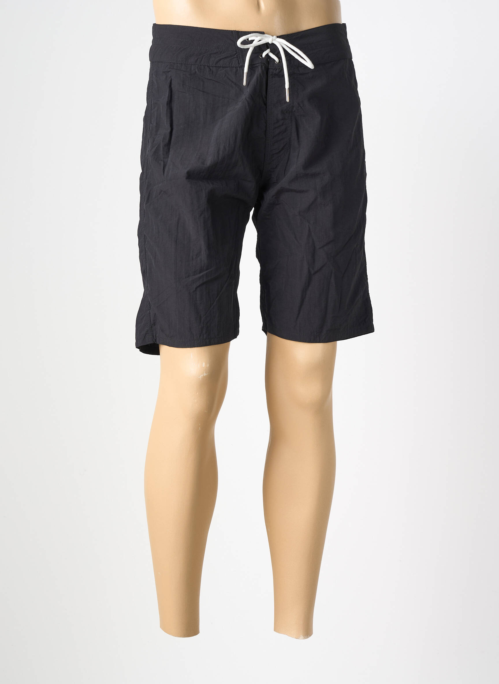Short de bain effet matière satinée noir IRON AND RESIN homme