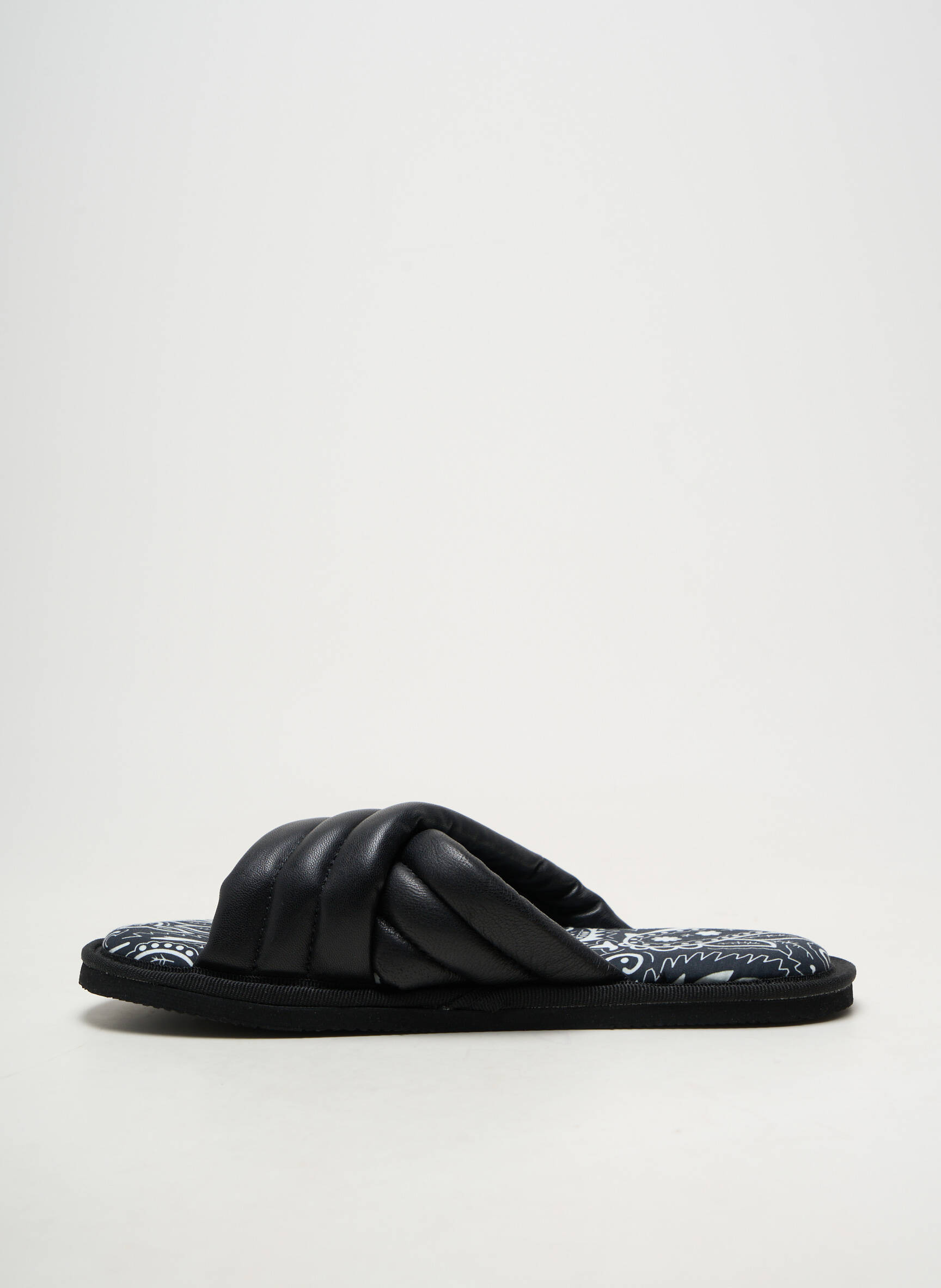 Mules/sabots matière lisse talon plat jusqu'à 3cm noir ARIZONA LOVE femme