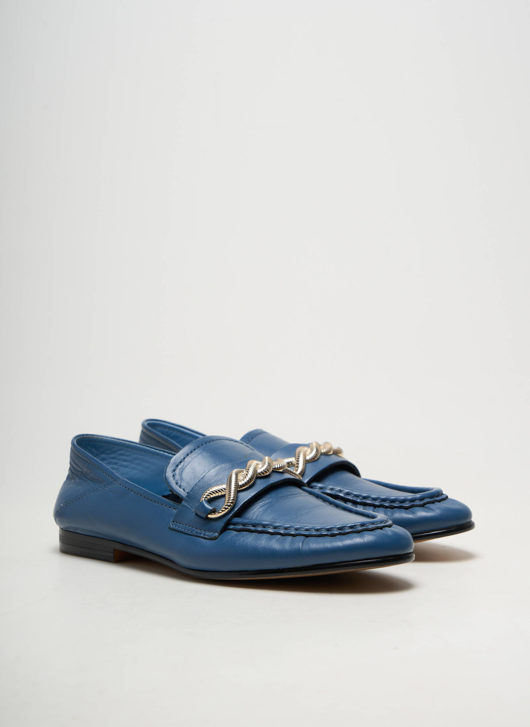 Mocassins matière lisse talon plat jusqu'à 3cm bleu TOMMY HILFIGER femme