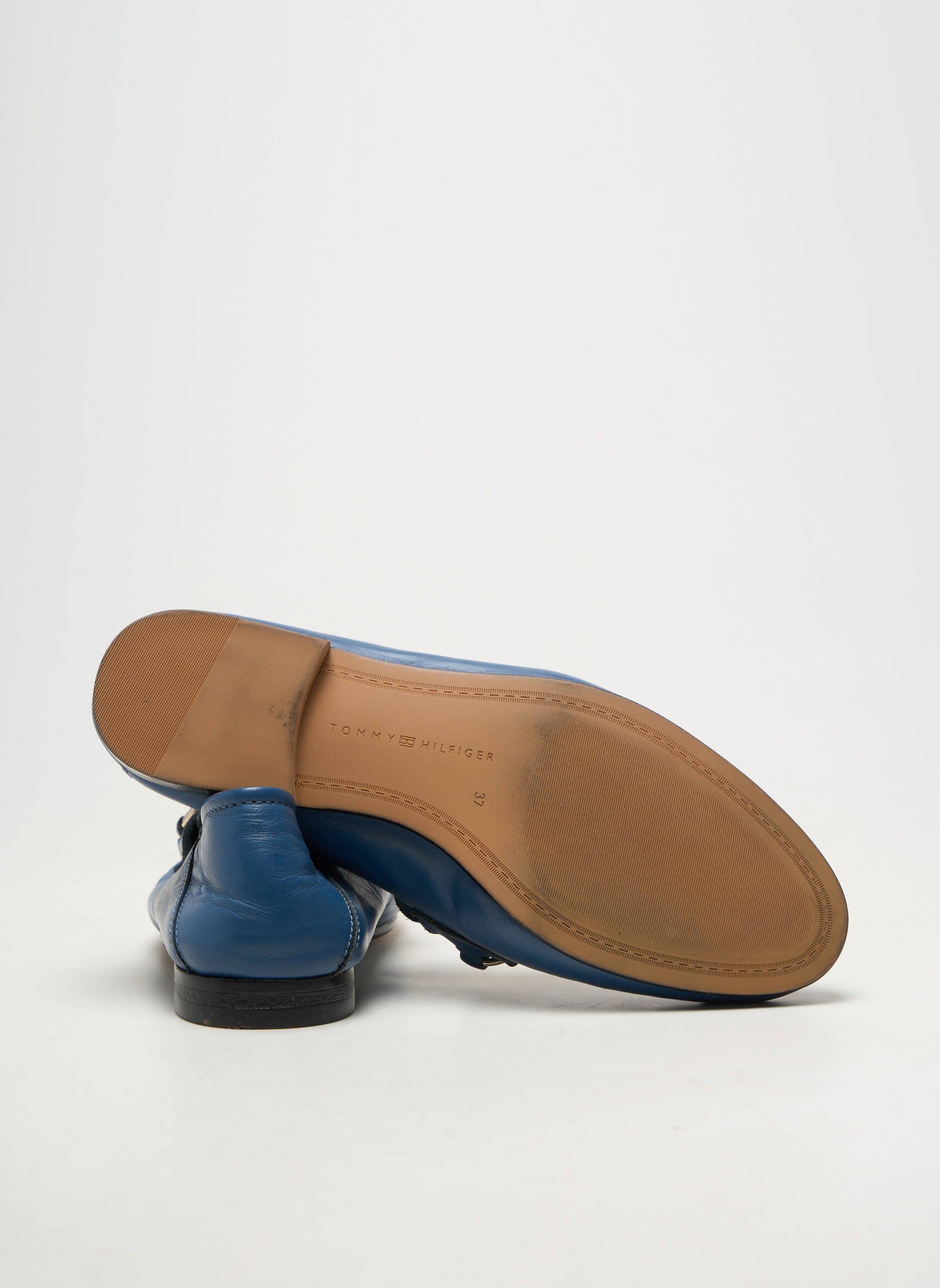 Mocassins matière lisse talon plat jusqu'à 3cm bleu TOMMY HILFIGER femme