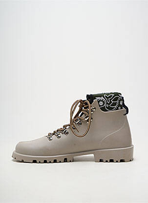 Bottines/boots matière lisse talon plat jusqu'à 3cm gris ARIZONA LOVE femme
