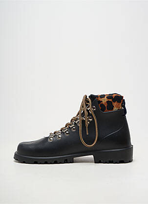 Bottines/boots matière lisse talon plat jusqu'à 3cm noir ARIZONA LOVE femme