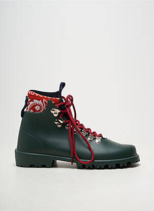 Bottines/boots matière lisse talon plat jusqu'à 3cm vert ARIZONA LOVE femme