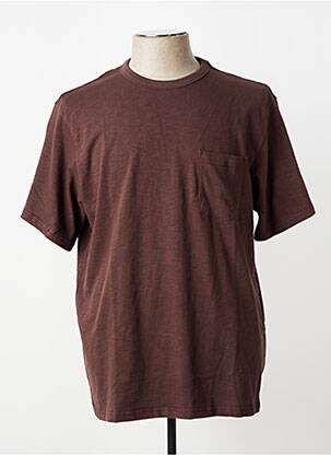 T-shirt coupe droite manches courtes marron IRON AND RESIN homme