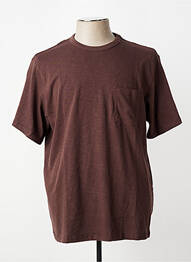 T-shirt coupe droite manches courtes marron IRON AND RESIN homme