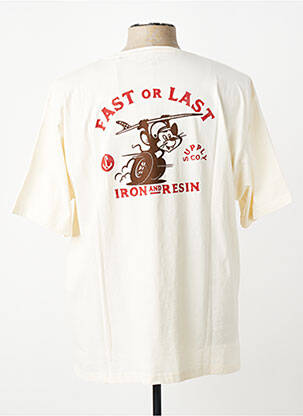 T-shirt coupe droite manches courtes beige IRON AND RESIN homme