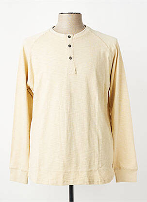 T-shirt coupe cintrée manches longues beige IRON AND RESIN homme