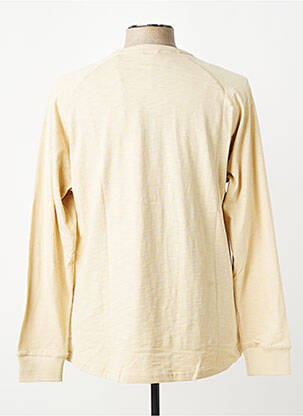 T-shirt coupe cintrée manches longues beige IRON AND RESIN homme
