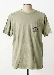 T-shirt stretch manches courtes vert IRON AND RESIN homme