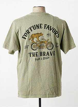 T-shirt stretch manches courtes vert IRON AND RESIN homme