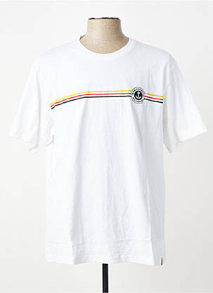 T-shirt coupe droite manches courtes blanc IRON AND RESIN homme