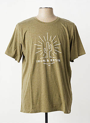T-shirt coupe droite manches courtes vert IRON AND RESIN homme