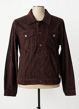Veste casual fermeture boutonnée sur le devant marron IRON AND RESIN homme
