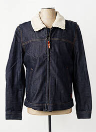 Veste casual poignets boutonnés avec fente bleu IRON AND RESIN homme