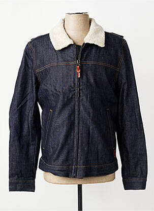 Veste casual poignets boutonnés avec fente bleu IRON AND RESIN homme