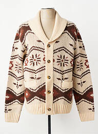 Gilet manches longues fermeture boutonnée sur le devant beige IRON AND RESIN homme