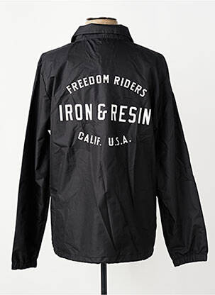 Veste casual fermeture boutonnée sur le devant noir IRON AND RESIN homme