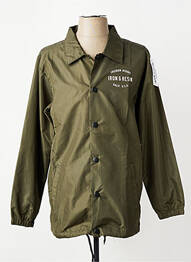 Veste casual fermeture boutonnée sur le devant vert IRON AND RESIN homme