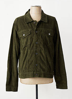 Veste casual fermeture boutonnée sur le devant vert IRON AND RESIN homme