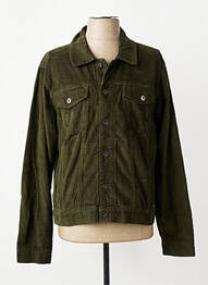 Veste casual fermeture boutonnée sur le devant vert IRON AND RESIN homme