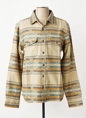 Veste casual fermeture boutonnée sur le devant beige IRON AND RESIN homme