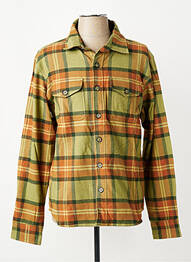 Veste casual fermeture boutonnée sur le devant vert IRON AND RESIN homme