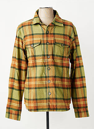 Veste casual fermeture boutonnée sur le devant vert IRON AND RESIN homme