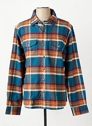 Chemise manches longues poches bleu IRON AND RESIN homme