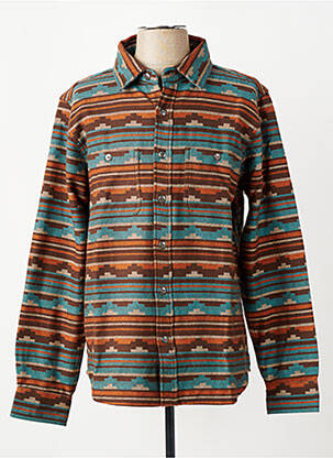 Chemise manches longues poches marron IRON AND RESIN homme