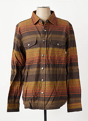 Veste casual fermeture boutonnée sur le devant marron IRON AND RESIN homme