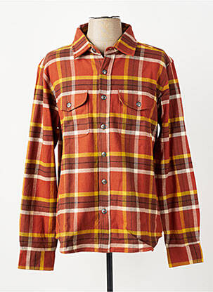 Chemise manches longues poches orange IRON AND RESIN homme