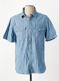Chemise manches courtes imprimé fantaisie bleu IRON AND RESIN homme