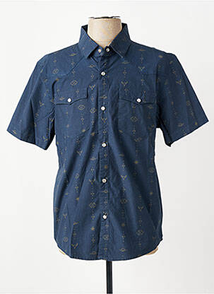 Chemise manches courtes imprimé fantaisie bleu IRON AND RESIN homme