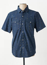 Chemise manches courtes imprimé fantaisie bleu IRON AND RESIN homme