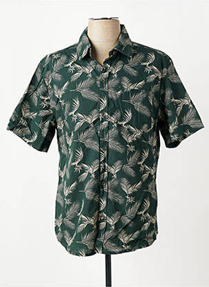 Chemise manches courtes imprimé tie and dye vert IRON AND RESIN homme