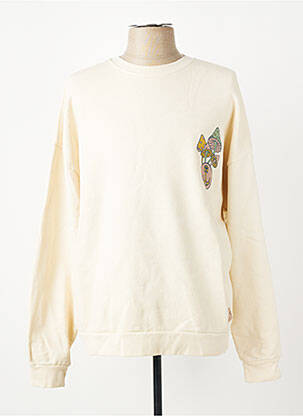 Sweat-shirt stretch manches longues beige IRON AND RESIN homme