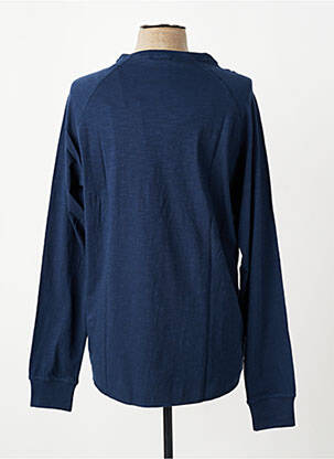T-shirt col tunisien manches longues bleu IRON AND RESIN homme