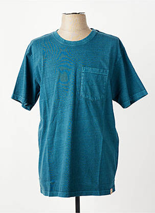 T-shirt bio manches courtes bleu IRON AND RESIN homme