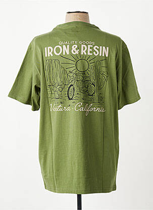 T-shirt coupe cintrée manches courtes vert IRON AND RESIN homme