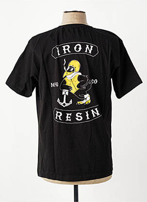 T-shirt coupe cintrée manches courtes noir IRON AND RESIN homme